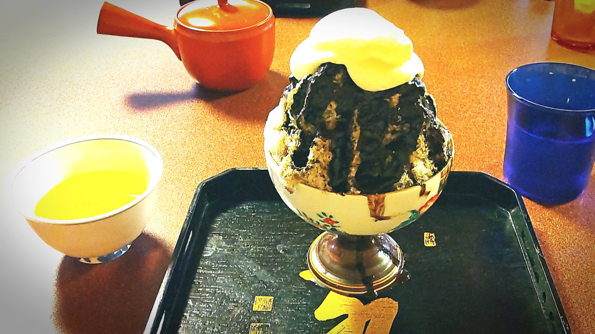 静岡県富士市の「富士小林園」さんのほうじ茶かき氷